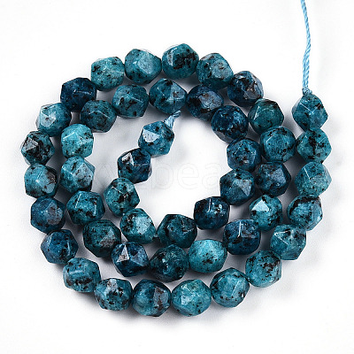 Dyed Natural Sesame Jasper Beads Strands G-T139-8mm-47H-1