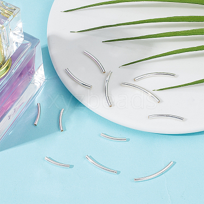 12Pcs 3 Style Tube 925 Sterling Silver Beads STER-BBC0005-61-1