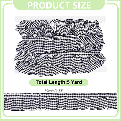 5Yards Polyester Wrinkle Ribbons OCOR-HY0001-80A-1