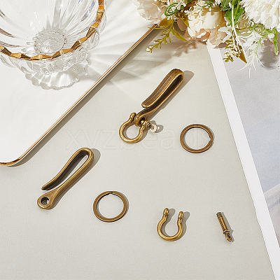 Tibetan Style 2Pcs Alloy Hook Clasps FIND-SC0016-52-1