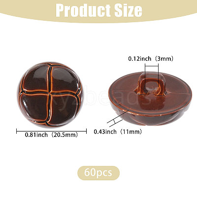 1-Hole Plastic Buttons BUTT-CA0001-34B-1