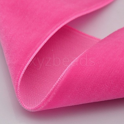 Polyester Velvet Ribbon for Gift Packing and Festival Decoration SRIB-M001-7mm-156-1