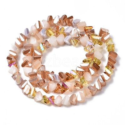Electroplate Glass Beads Strands X-EGLA-N002-06H-1