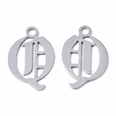Tarnish Resistant 201 Stainless Steel Pendants STAS-N091-40Q-1