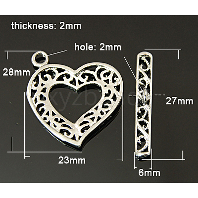 Brass Toggle Clasps KK-E737-18P-1