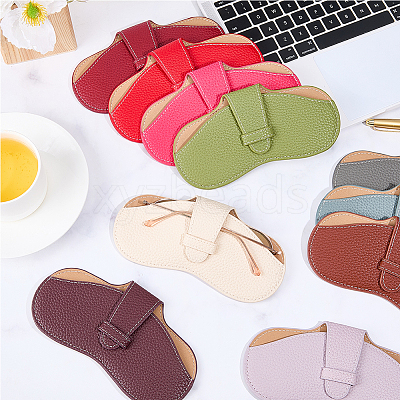 1Pc PU Leather Glasses Case AJEW-CN0006-94E-1