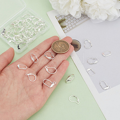 48Pcs 6 Styles Brass Leverback Earring Findings KK-AR0003-59S-1