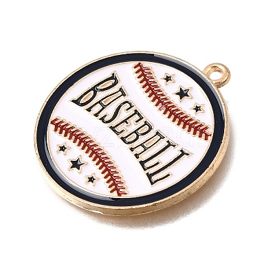 Baseball Alloy Enamel Pendants AL-CBA2166-01G-03-1