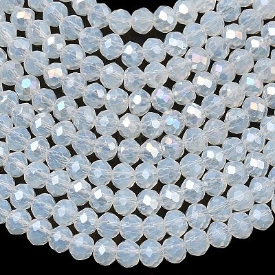 Crystal Glass Rondelle Beads Strands EGLA-F049C-01-1