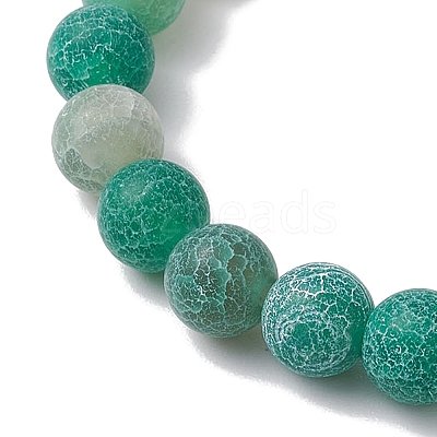 Dyed Natural Weathered Agate Round Beads Stretch Bracelets BJEW-JB11078-05-1