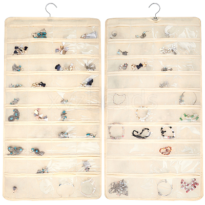 1Pc Non-Woven Fabrics Jewelry Hanging Bag AJEW-CP0007-97-1