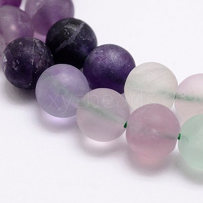 Natural Fluorite Bead Strands G-A163-06-6mm-1