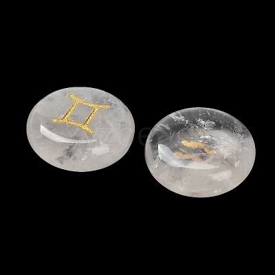 12 Constellation Natural Quartz Crystal Cabochons Set G-Q190-03C-1