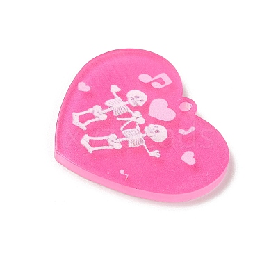 Halloween Printed Acrylic Pendants OACR-A042-01A-1