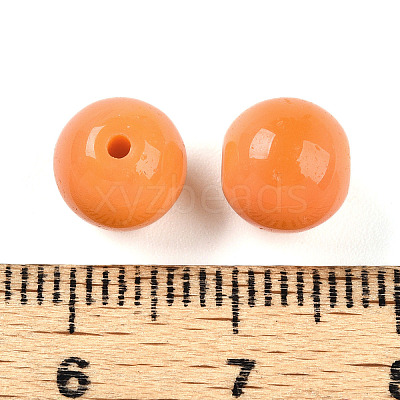 Opaque Solid Color Glass Beads GLAA-N007-8mm-A02-1