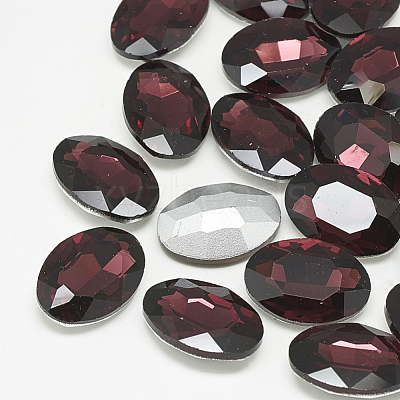 Pointed Back Glass Rhinestone Cabochons RGLA-T080-10x12mm-18-1