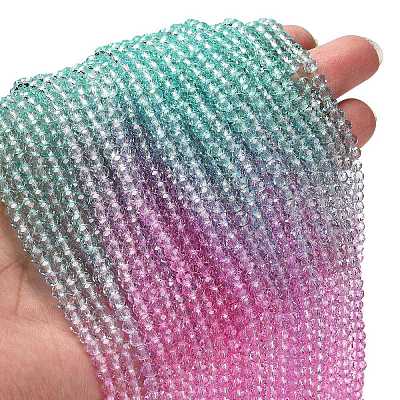 Transparent Painted Glass Beads Strands LS-DGLA-A034-T4mm-A10-1
