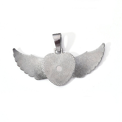Alloy Pendant Cabochon Settings PALLOY-S107-002B-RS-1