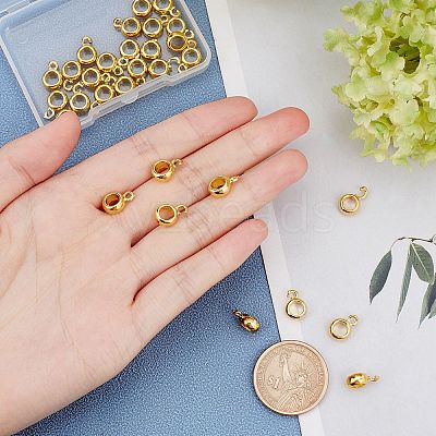 Brass Tube Bails KK-AR0001-72G-1