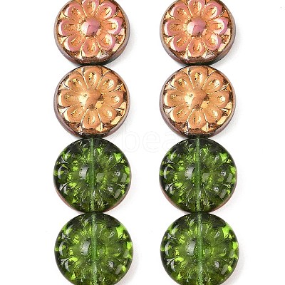 Czech Pressed Glass Beads GLAA-I061-48E-1