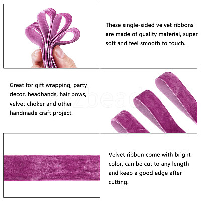 Velvet Ribbon SRIB-WH0006-18C-1
