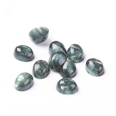 Natural Seraphinite Cabochons G-E557-04B-1