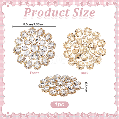 Brass Rhinestone Applique DIY-FG0009-87A-1