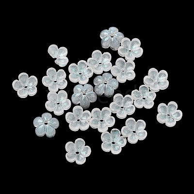 Dyed & Heated Glass Bead Caps GLAA-C042-01O-1