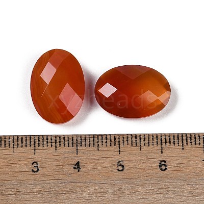 Natural Red Agate(Dyed & Heated) Cabochons G-O175-15C-01-1