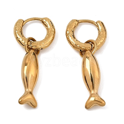 304 Stainless Steel Hoop Dangle Earrings for Women SA-CBA210F-01G-1