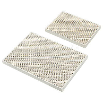 2Pcs 2 Styles Jewlery Honeycomb Quartz Soldering Board FIND-BC0013-40-1