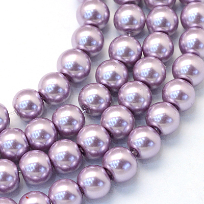 Baking Paint Glass Pearl Bead Strands HY-Q003-3mm-44-1