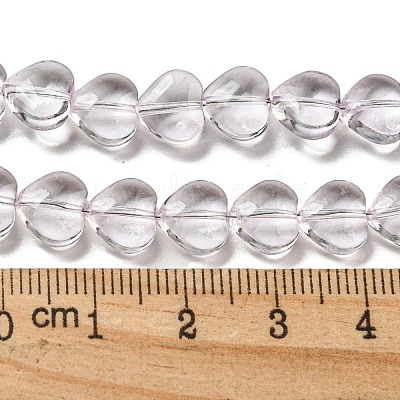 Baking Paint Transparent Glass Beads Strands DGLA-A08-T8mm-KD06-1
