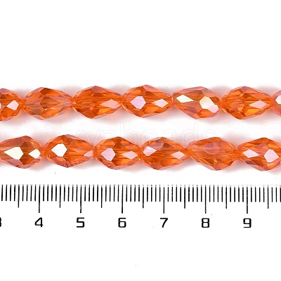 Transparent Electroplate Glass Beads Strands EGLA-N013-T4mm-B09-1