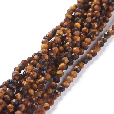 Natural Yellow Tiger Eye Beads Strands X-G-A026-A15-3mm-1
