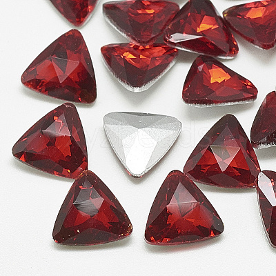 Pointed Back Glass Rhinestone Cabochons RGLA-T087-14mm-07-1