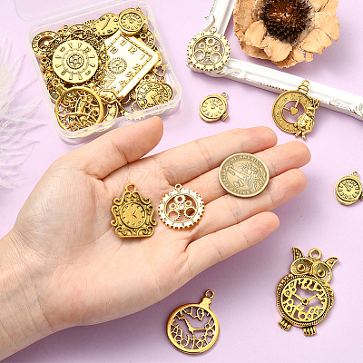 1 Bags Tibetan Style Alloy Pendants FIND-SC0018-06AG-1