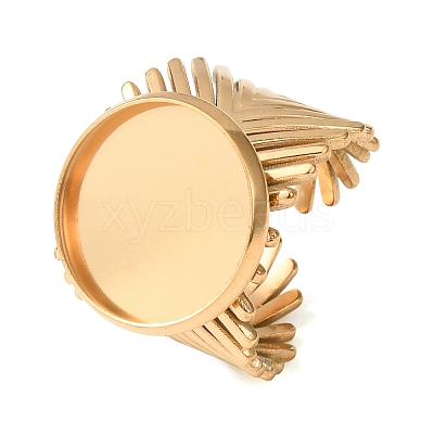 V-Shaped 304 Stainless Steel Cuff Ring Components SA-CBAC0DF-01E-G-1
