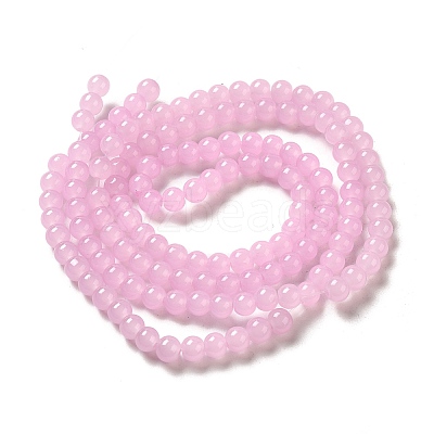 Imitation Jade Glass Beads Strands DGLA-S076-6mm-22-1