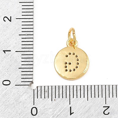 Brass Micro Pave Clear Cubic Zirconia Charms CU-CBA56CE-12G-G-1