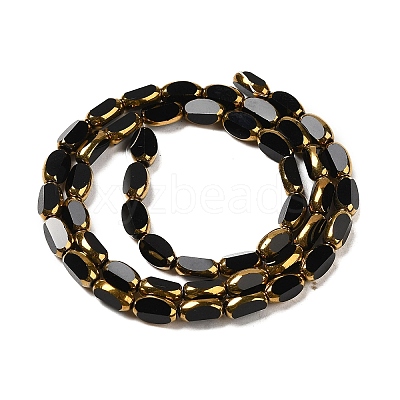 Electroplate Transparent Glass Beads Strands EGLA-Q127-A01-01G-1