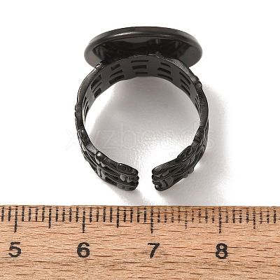 Woven Bezel 304 Stainless Steel Cuff Ring Components SA-CBAD8FA-01EB-05-1