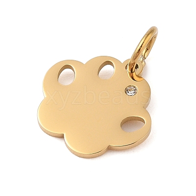 304 Stainless Steel Rhinestone Pendants STAS-M063-01G-1