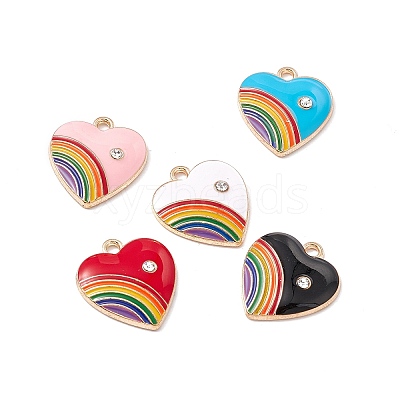 Alloy Enamel Pendant ENAM-H039-07G-1