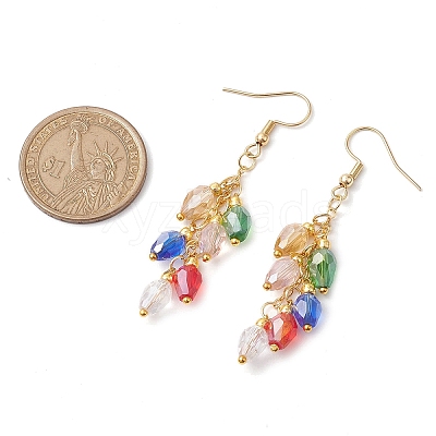 Glass Beaded Dangle Earrings EJEW-JE05976-1