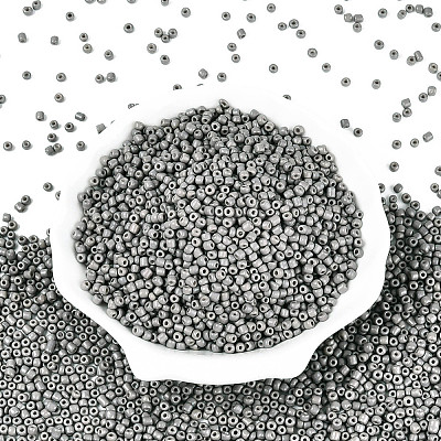 8/0 Baking Paint Glass Round Seed Beads SEED-S036-01B-09-1