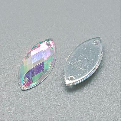 Sew on Rhinestone GACR-Q027-6x12-01-1