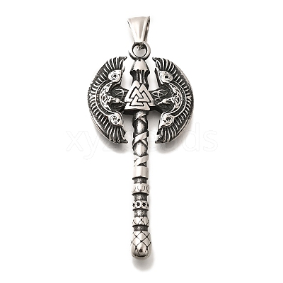 304 Stainless Steel Big Pendants STAS-G350-44B-AS-1