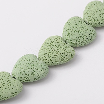 Dyed Natural Lava Rock Bead Strands G917-7-1