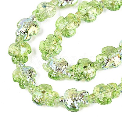 Electroplate Transparent Glass Beads Strands EGLA-N055-04A-09-1